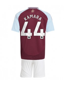 Aston Villa Boubacar Kamara #44 Replika Hemmakläder Barn 2024-25 Kortärmad (+ byxor)